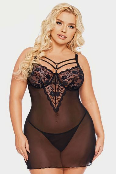 Сорочка Softline Aldona Черная 2XL