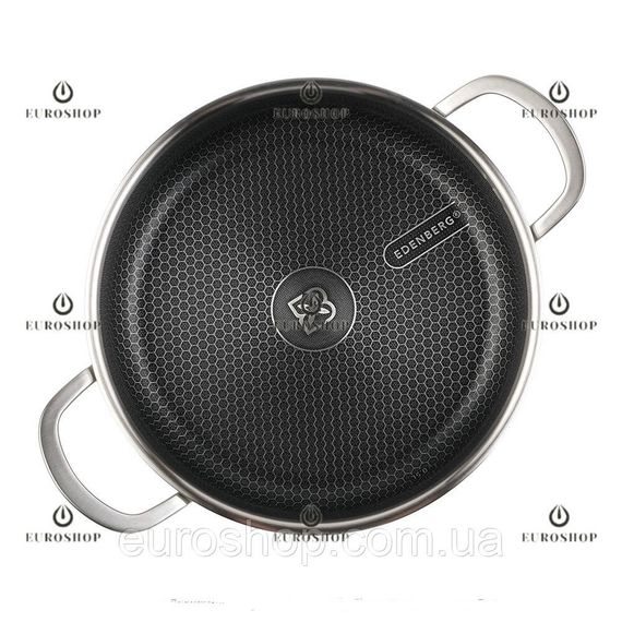 Каструля сотейник Edenberg EB-13078 4,0 л, 28 см, неіржавка сталь, антипригарне покриття, індукційне дно | Зображення 2