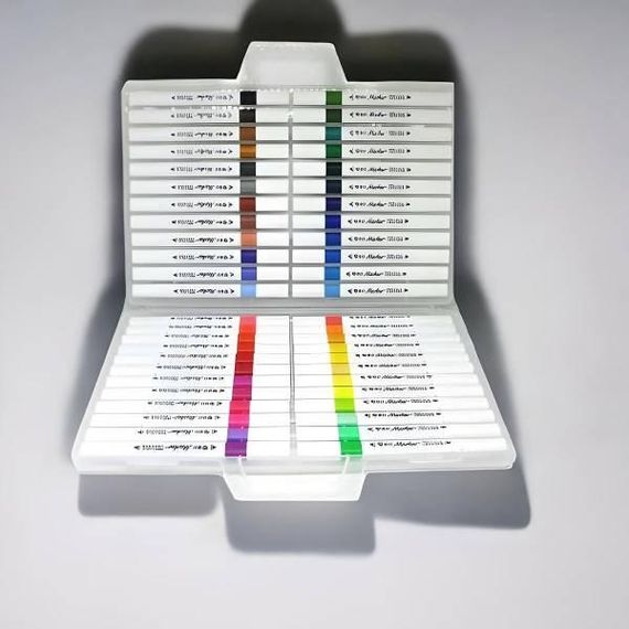 Маркеры акриловые 48 шт в пластиковом раскладном боксе