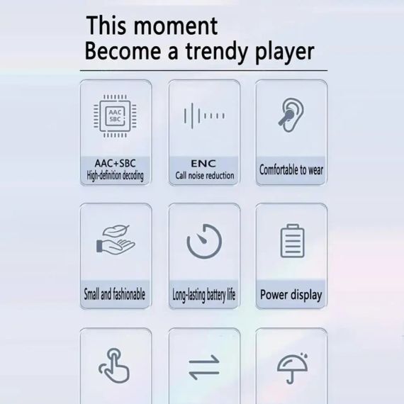T2 TWS Бездротові Bluetooth-навушники з цифровим дисплеєм і Hi-Fi звуком. Сині | Зображення 7