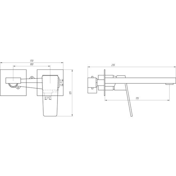 Змішувач для раковини TOPAZ LEXI TL 21235-H57A-BL | Зображення 1