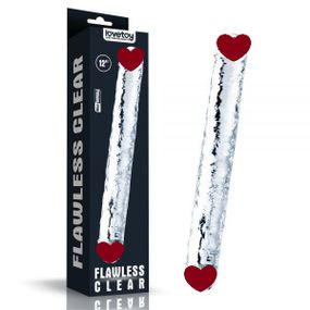 Двоконічний фалоімітатор 12" Flawless Clear Double Dildo, Clear Sex Aura