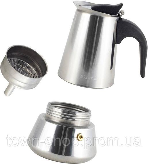 Гейзерная кофеварка Kamille 200мл на 4 чашки KM-0550 | Зображення 1