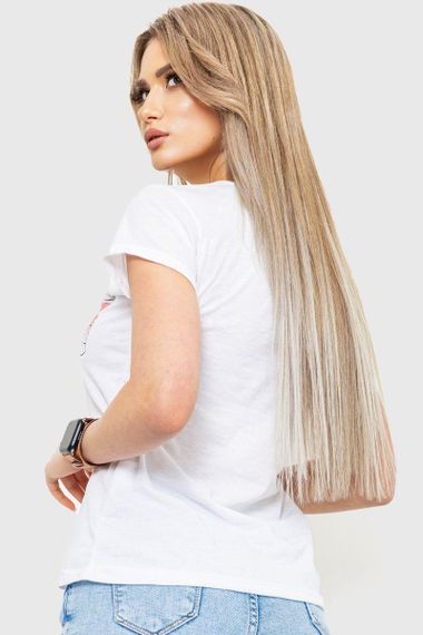 Футболка женская с принтом  цвет белый 221R3004 | Зображення 3