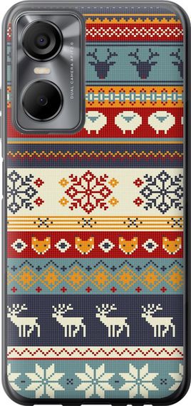 Чехол на Tecno POP 6 Pro BE8 Рождественский орнамент "3303u-2929-17620"