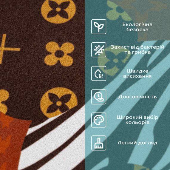 Вологопоглинаючий килимок "Happy" 38*58CM*3MM (D) SW-00001565 | Зображення 3