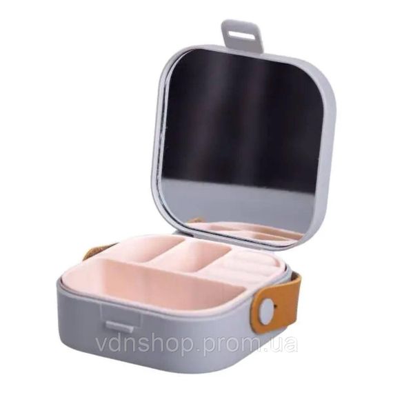 Шкатулка для украшений 9×9×3.8 см мини органайзер для ювелирных изделий HP-5-27G | Зображення 1