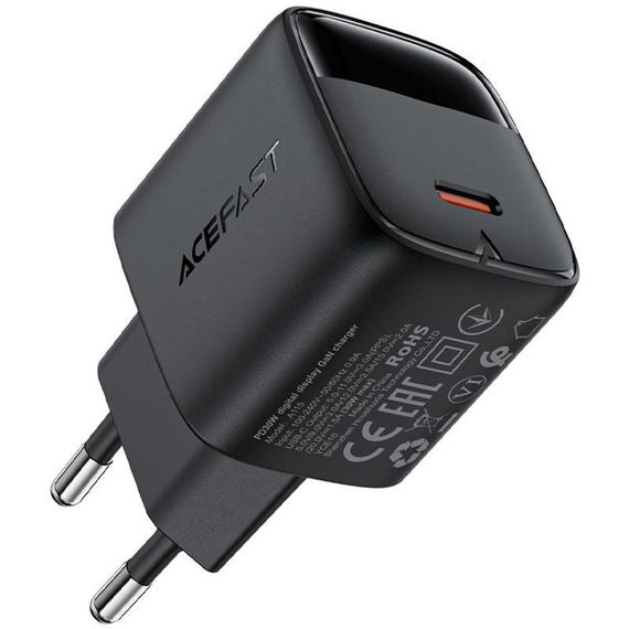СЗУ Acefast A115 PD30W GaN (1USB-C) Black | Зображення 4