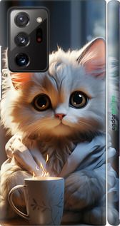 Чохол на Samsung Galaxy Note 20 Ultra Білий кіт "5646m-2051-2448"