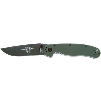 Нож Ontario Knife RAT II AUS-8 OD Green, Black Blade (ON8861OD)