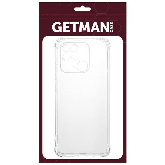 TPU чохол GETMAN Ease logo посилені кути Full Camera для Xiaomi Redmi 10C Безбарвний (прозорий) | Зображення 1