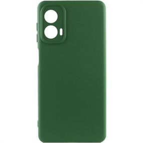 Чохол TPU GETMAN Liquid Silk Full Camera для Motorola Moto G24 Зелений / Dark green