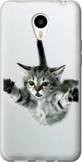 Чехол на Meizu M1/M1 mini Летящий котёнок "2322u-188-17620"