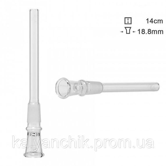 Чілум скляний d — 18.8 мм, L — 14 см