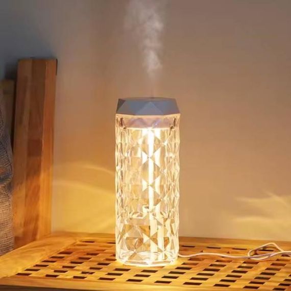 Зволожувач повітря з нічником Rose Lamp Humidifier Білий 400ml