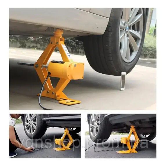 Электрический автомобильный домкрат ZS3SJ с питанием 12V от прикуривателя, подъем до 2 тонн | Зображення 4