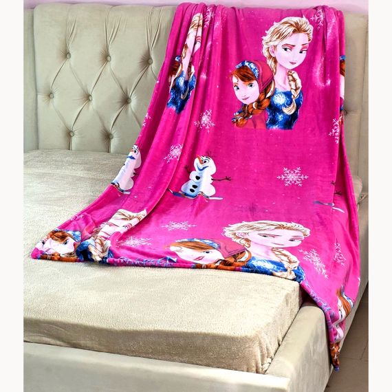 Дитячий плед велсофт Frozen «Крижане серце» 150×200 см м'який та теплий плед із улюбленими героями мультфільму | Зображення 1