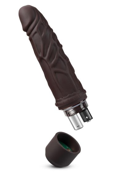 Вібратор реалістичний Blush Dr. Skin Dr. Robert на батарейках, коричневий sexstyle | Зображення 1