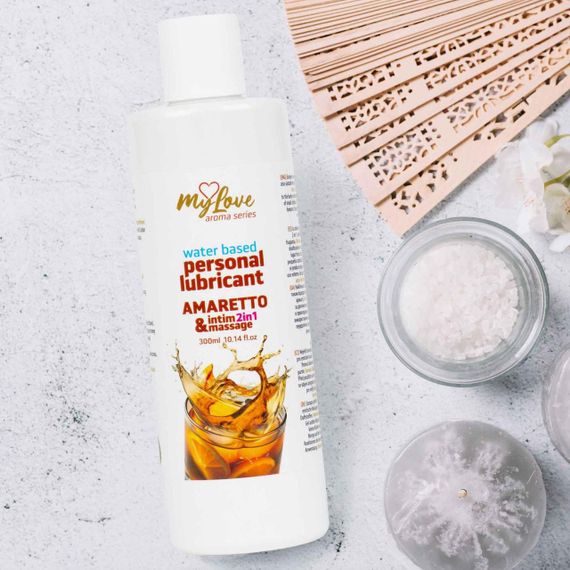 2в1 лубрикант та масажний гель - MyLove Aroma Series Intim&Massage Amaretto, 300 мл Sex Aura | Зображення 2