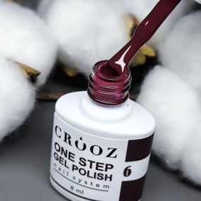 Однофазний гель лак Crooz One Step Gel Polish №06 (малиново-червоний) 8мл