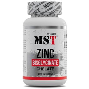 Мікроелемент Цинк для спорту MST Nutrition Zinc Chelate Bisglycinate 90 Tabs