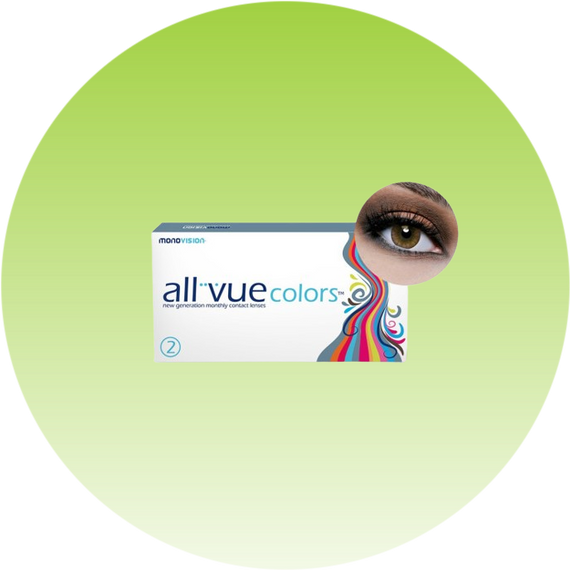 Контактні лінзи All Vue Colors Plus, 2 шт Коричневий