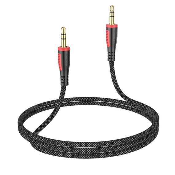Аудiо-кабель BOROFONE BL14 AUX audio cable(L=1M) Black | Зображення 3