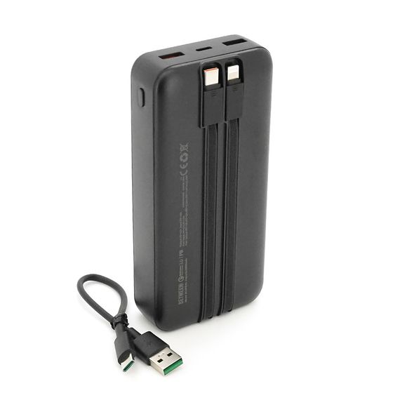 Power bank BETWEEN BTW-P6 20000mAh, 22.5W, 2 кабелі: Type-C+Lighting, 460g | Зображення 2
