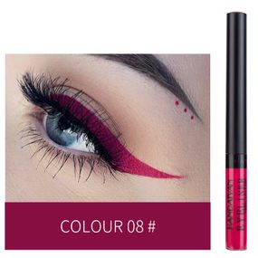Кольорова водостійка підводка для очей HANDAIYAN Eyeliner Long Lasting Professional колір №8 Темно-бордовий