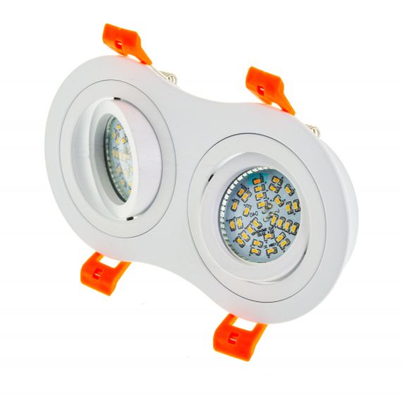 Светильник врезной  поворотный HDL-DT 108/2 MR16 WH | Зображення 1