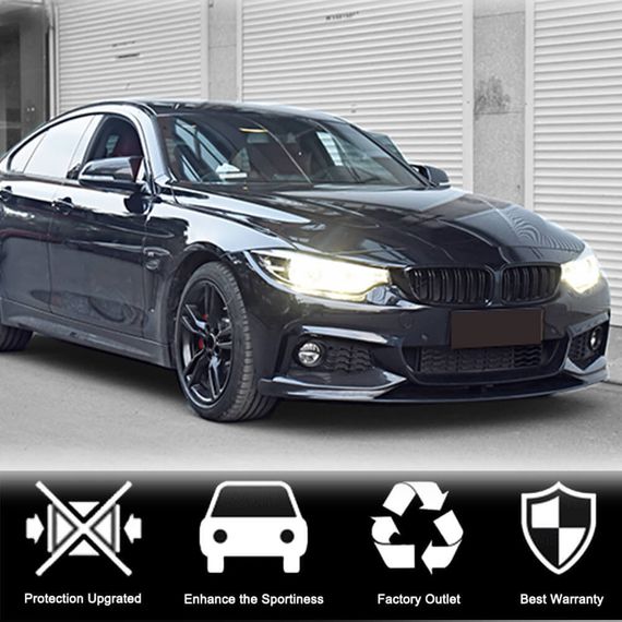 Накладка на передній бампер Lip V3 (для M-Sport, Карбон) для BMW 4 серія F-32 2012-2020 рр | Зображення 1