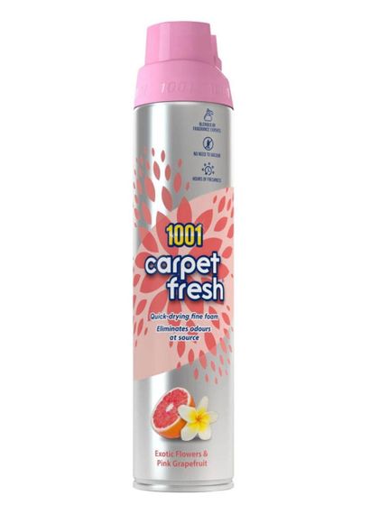 Піна для нейтралізації запахів для килимів 1001 Carpet Fresh Exotic Flowers & Pink Grapefruit 300мл