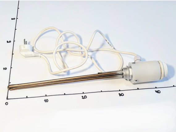 Тен для радіатора 500W з різьбленням 1" і терморегулятором (Україна) | Зображення 2