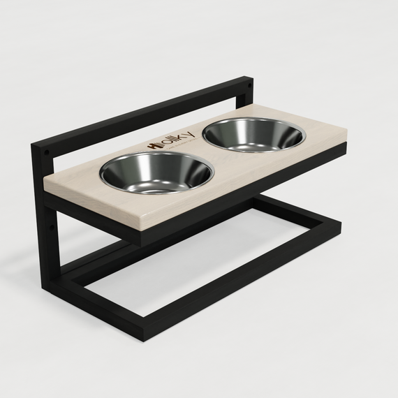 Миски на регулируемой подставке для маленьких собак Hollky Flex S (2 × 0.450 л) FS-422523-BLWH | Зображення 2