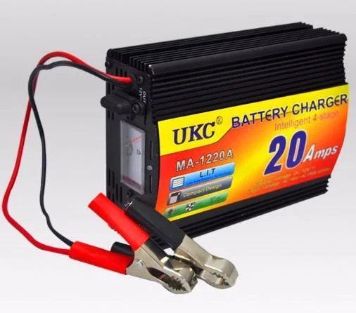 Зарядний пристрій акумулятора UKC Battery Charger 20A MA 1220A black | Зображення 1