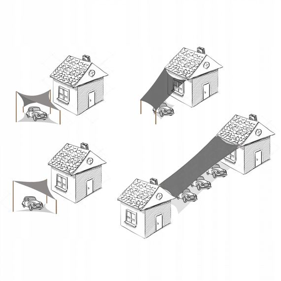 Тент-парус тіньовий Springos для дому, саду та туризму 4 x 4 м SN1027 Orange | Зображення 2