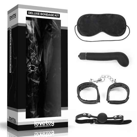 Набір БДСМ - Deluxe Bondage Kit (маска, вібратор, наручники, кляп) Sex Aura