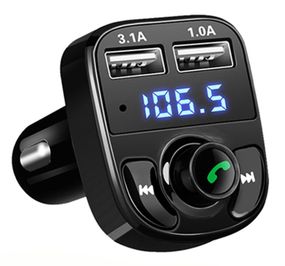 Автомобильный модулятор трансмиттер X8 Bluetooth A2DP/V4.2+EDR MP3 плеер USB зарядка