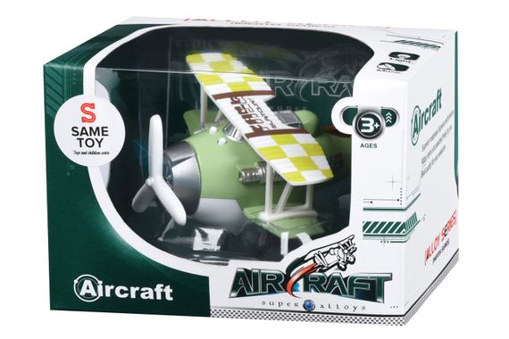 Самолет металический инерционный Same Toy Aircraft зеленый со светом и музыкой SY8015Ut-2 (SY8015Ut-2) | Зображення 4