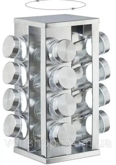 Карусель для специй Spice carousel 16 отсеков, подставка для специй, баночки для специй, набор для специй | Зображення 3