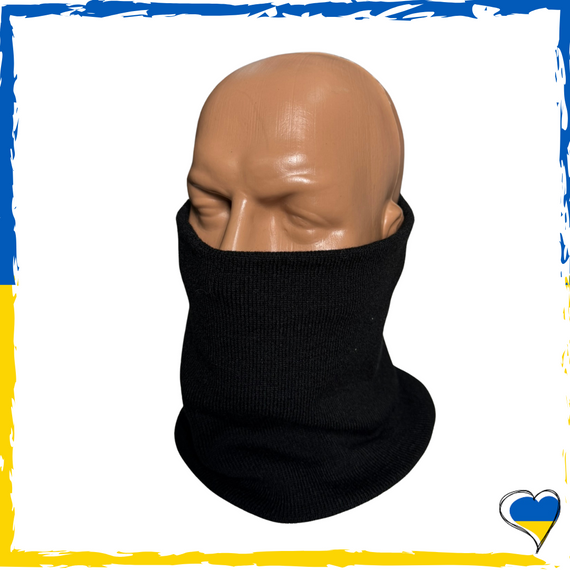 Баф унісекс теплий на флісі чорний