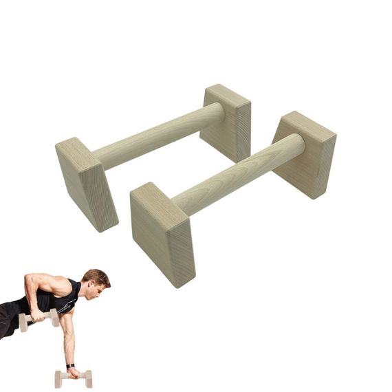 Паралетси, упори для віджимання дерев'яні Wood Gym Push Up NE-WD-30 з бука 30 см 2 шт | Зображення 3