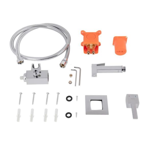 Набор для гигиенического душа Qtap Inspai-Varius прямоугольный QTINSVARCRMV00440201 Chrome | Зображення 5