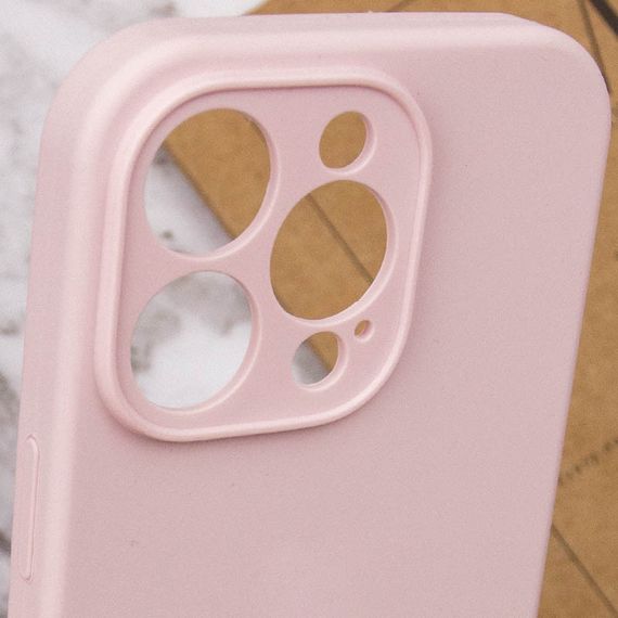 Чохол Silicone Case Full Camera Protective (AA) NO LOGO для Apple iPhone 16 Pro (6.3") Рожевий / Chalk Pink | Зображення 3