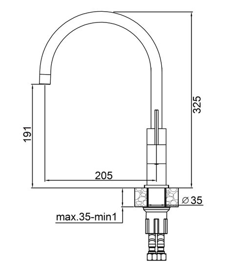 Кухонний змішувач Fabiano FKM 50 SS Inox 8232.401.0082 | Зображення 1
