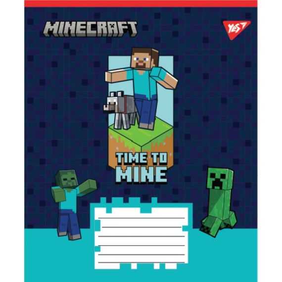 Зошит учнівський Minecraft Walls YES 767568 24 аркуши Різнокольоровий shop (4823092291660) | Зображення 4