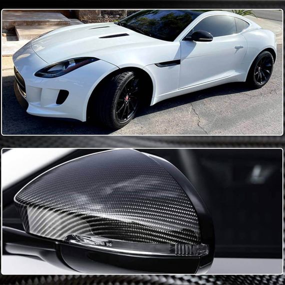 Накладки на дзеркала (2013-2021, Карбон) для Jaguar F-Type рр | Зображення 4