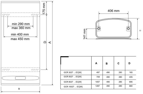 Бойлер Tesy GCR 802722 E31 ECW BelliSlimo 2,2 кВт, "мокрий" ТЕН, 65 л, універсальний, прямокутний, білий (304606) | Зображення 1