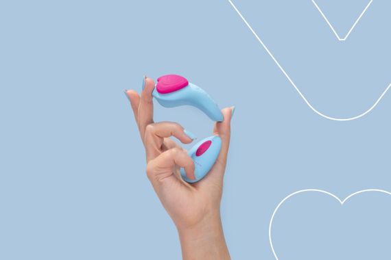 Вібратор у трусики FairyGasm HeartGem blue, на магніті, пульт ДК Sex Aura | Зображення 8