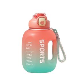 Удобная бутылка для воды из безопасного пластика 1700 мл. Розовая